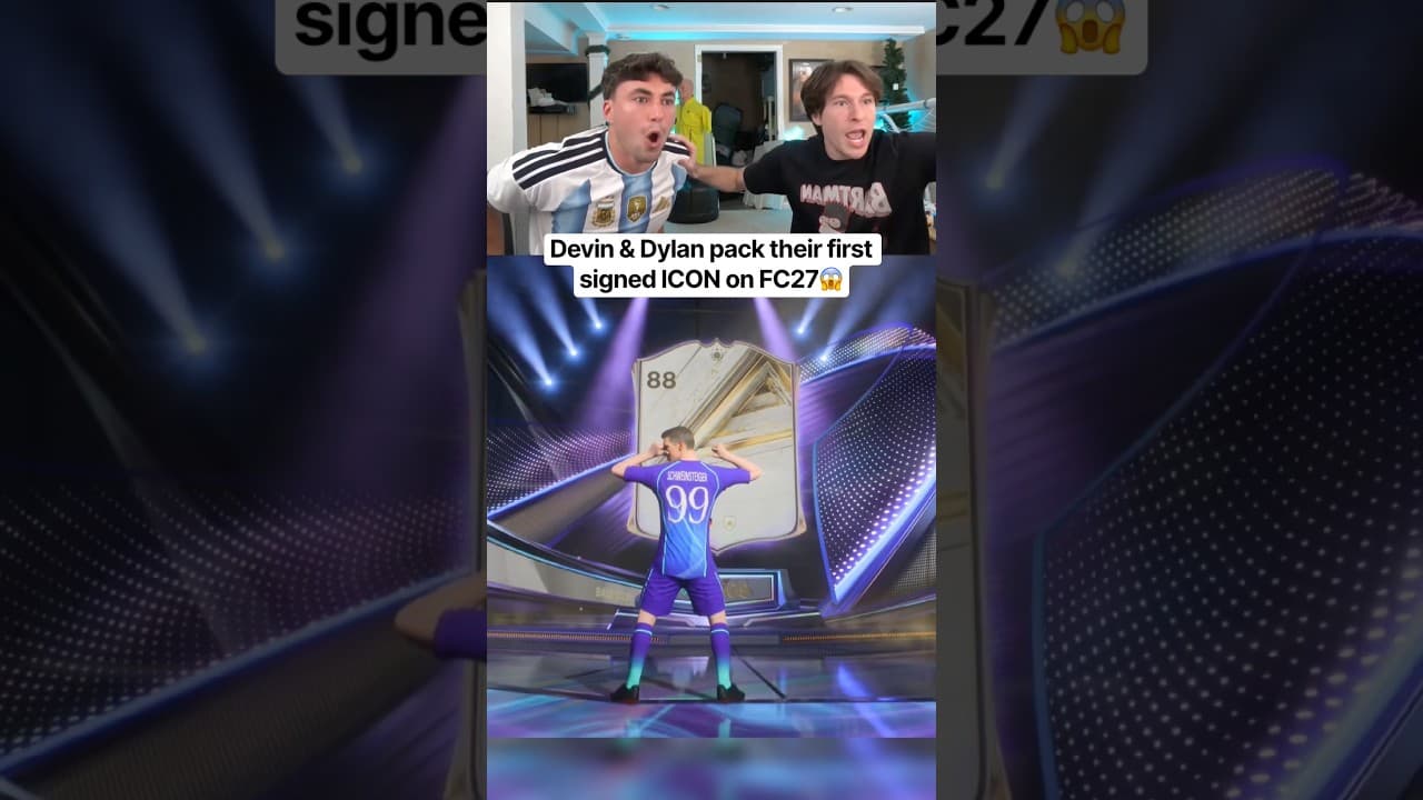 Devin & Dylan pack their first signed ICON on FC27😱
