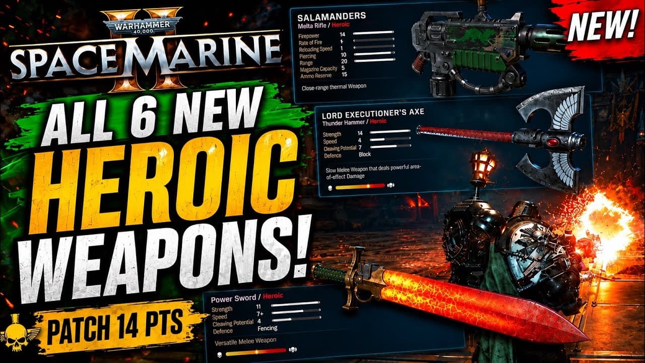 ALL 6 NEW Patch 14 Heroic Weapons & How They Work | Space Marine 2