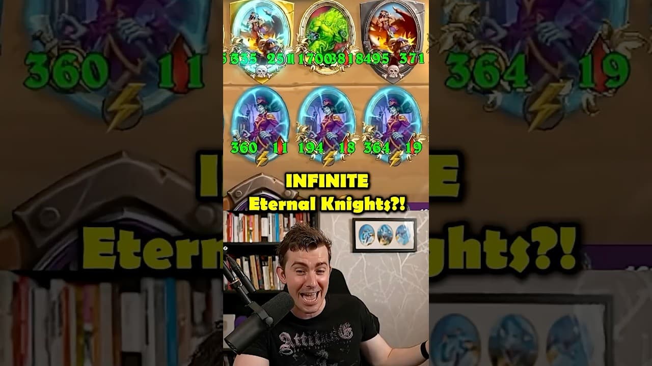 Summoning INFINITE Eternal Knights?! @Alutemu_hs | Hearthstone Battlegrounds