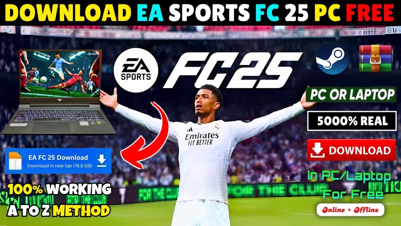 How to Download EA SPORTS FC 25 on PC for FREE🔥(100% Safe & Legal)