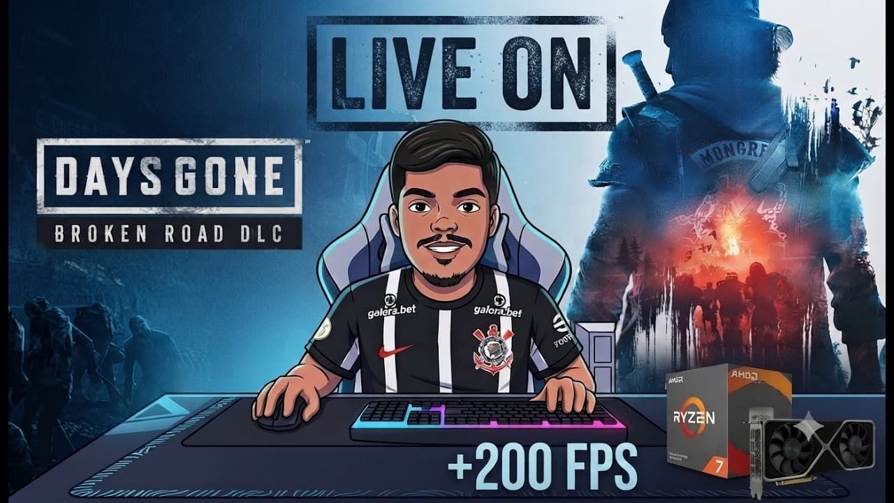 AO VIVO NO DAYS GONE COM A RTX 5060TI DE 8GB OC + RYZEN 7 5700X + PBO PRT 05