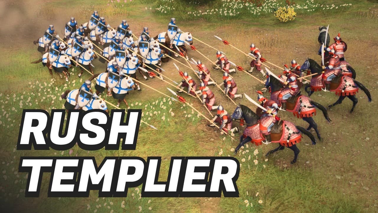 Ce templier agressif applique le B.O. secret à 45k vues pour gagner | Age of Empires 4