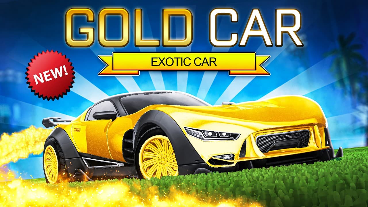 gold car.