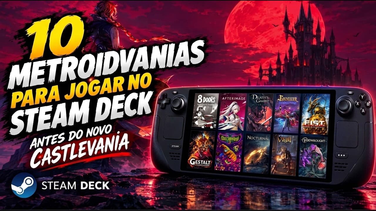 10 METROIDVANIAS para jogar no Steam Deck ANTES DO NOVO CASTLEVANIA!