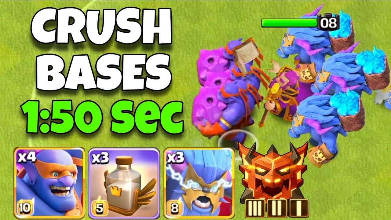 This TH18 SPAM Army Gets EASY 3 Stars Every Time! in Legend League Best th18 attack strategy in coc