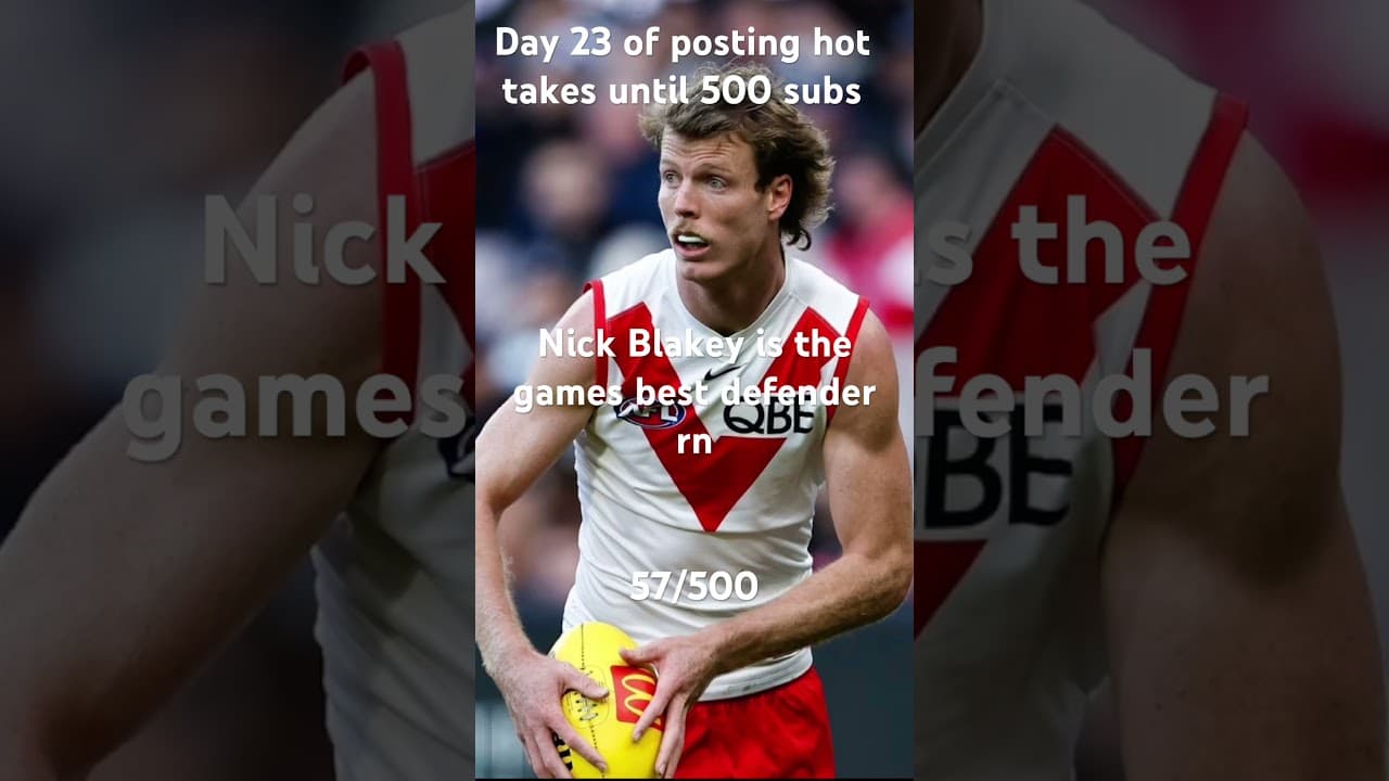 Day 23 of posting an afk hot take until 500 subs #afl #shorts