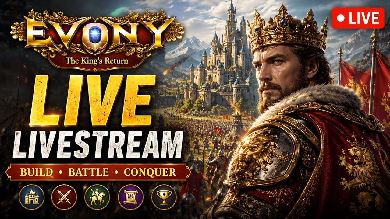 🔴 LIVE | Evony: The King's Return Gameplay | Build, Battle & Conquer Kingdoms! ⚔️🏰