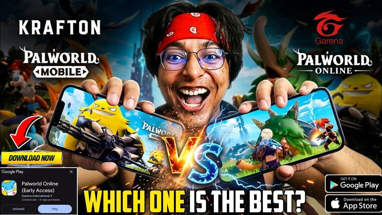 PALWORLD MOBILE vs PALWORLD ONLINE 😱 KRAFTON vs GARENA — WHICH ONE IS THE BEST? 🔥