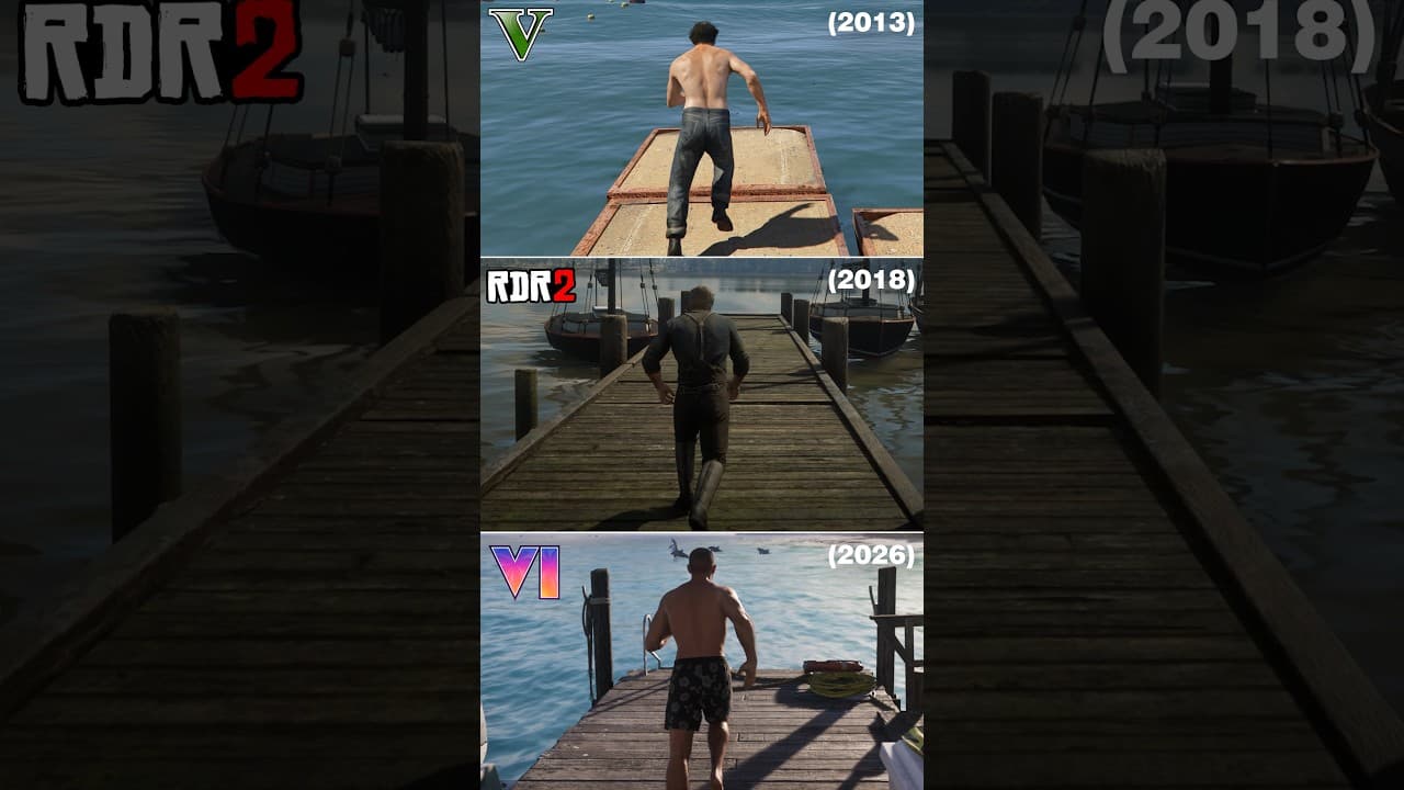 Dive Comparison: GTA6 vs GTA5 vs RDR2