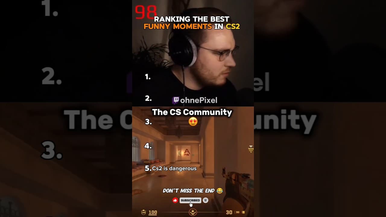 Top 5 best funny moments in CS2 😂 #shorts #cs2memes #funnymemes
