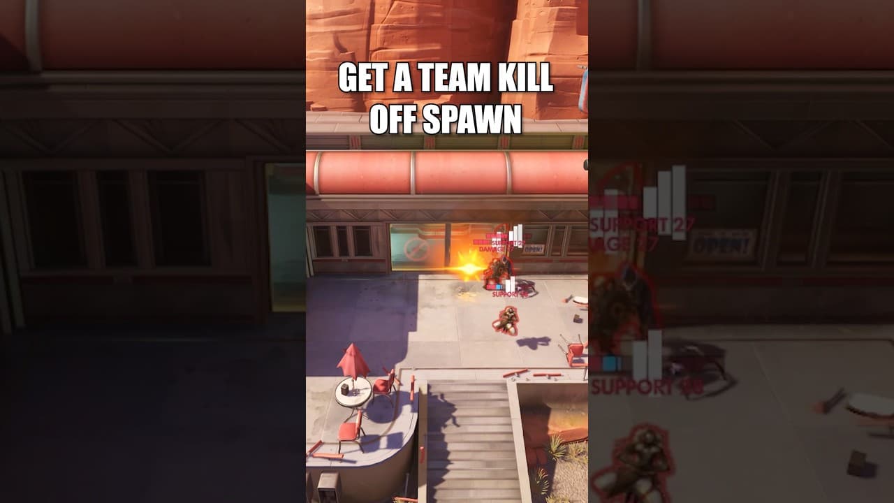 Get A Team Wipe Of Spawn Every Match (Sierra+Emre Line Up) 🤯 #overwatch #lineups #tipsandtricks