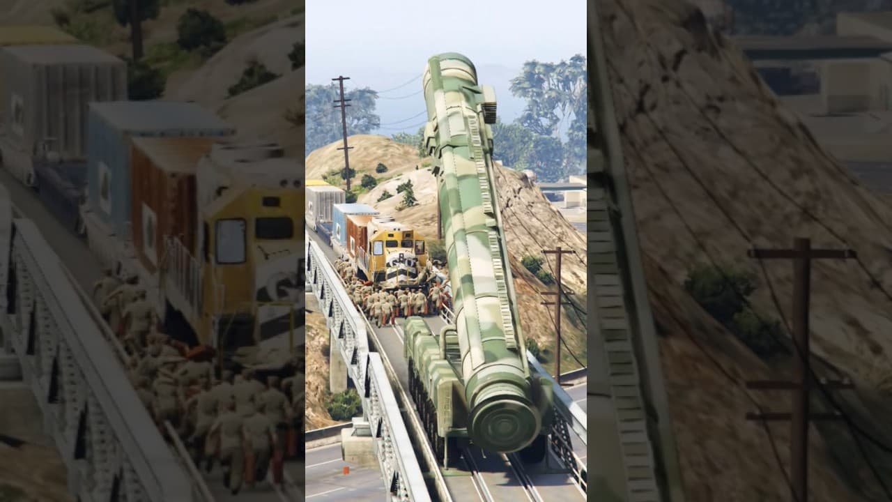 Iranian Army Launches Heavy Missile Attack on American Train – GTA 5