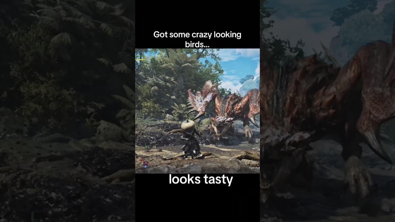 King of the skies greeting the Intruder #mhwilds #monsterhunter #mhw #dance #dragon ￼