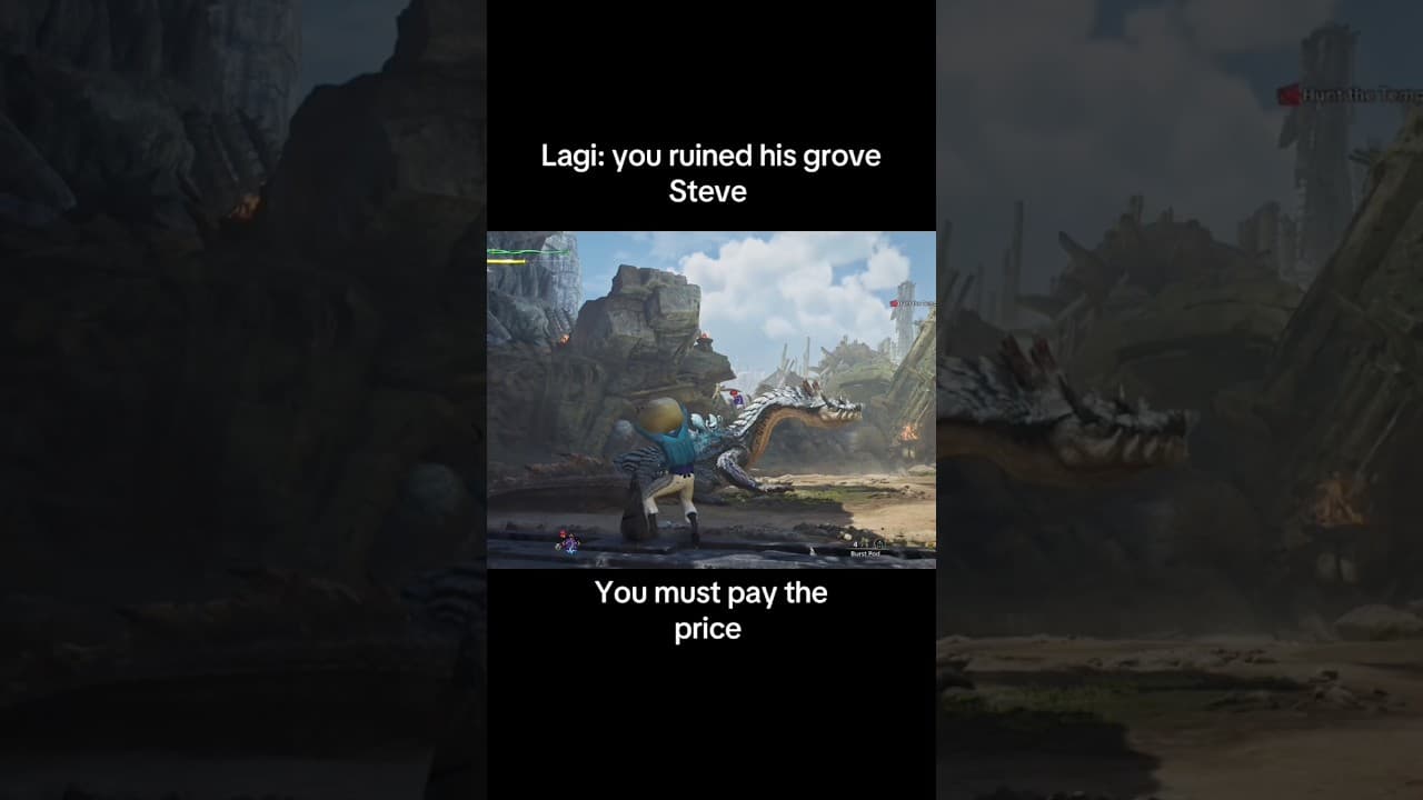 Lagiacrus teaches Steve a lesson #mhwilds #monsterhunter #mhw #dance #dragon