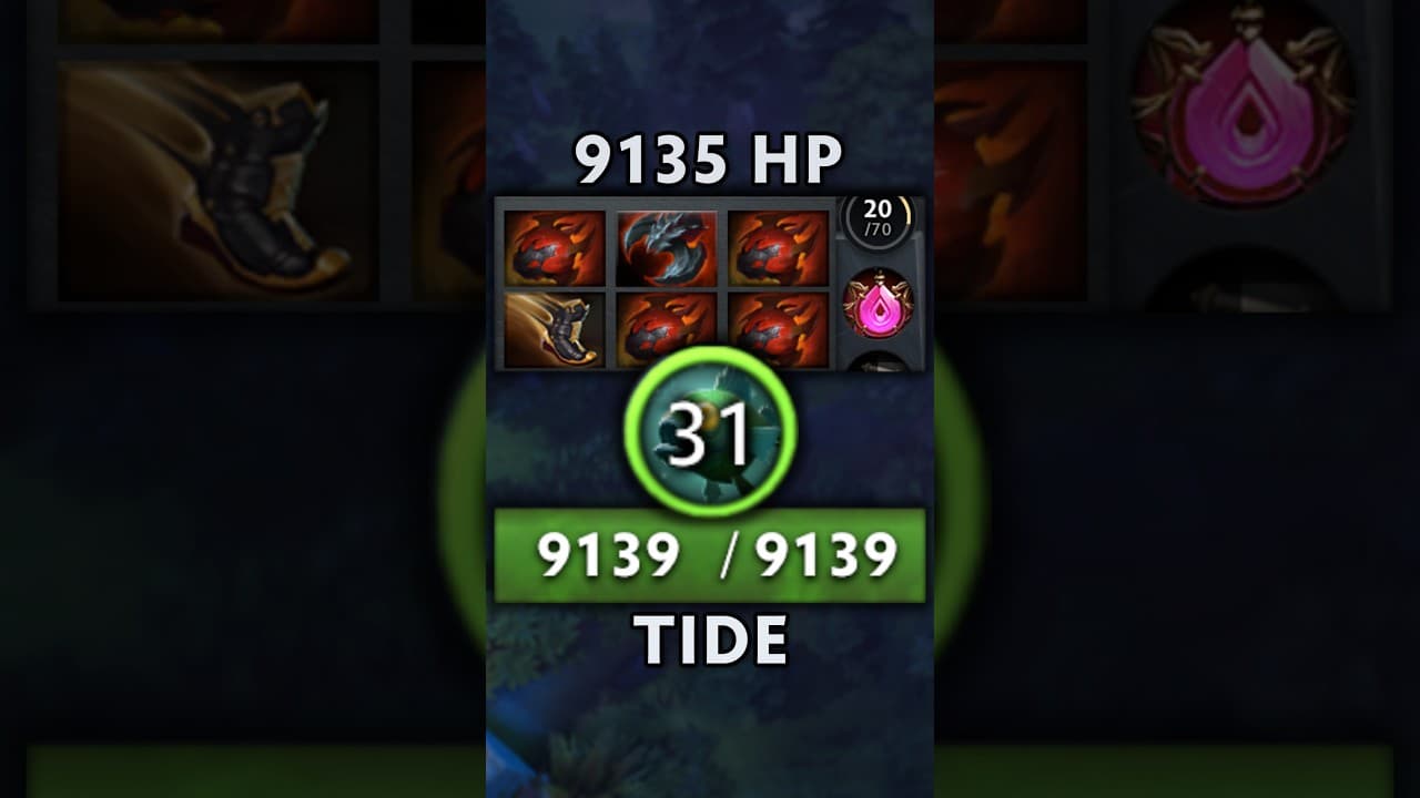 9139 HP on Tidehunter Dota 2 #Dota2