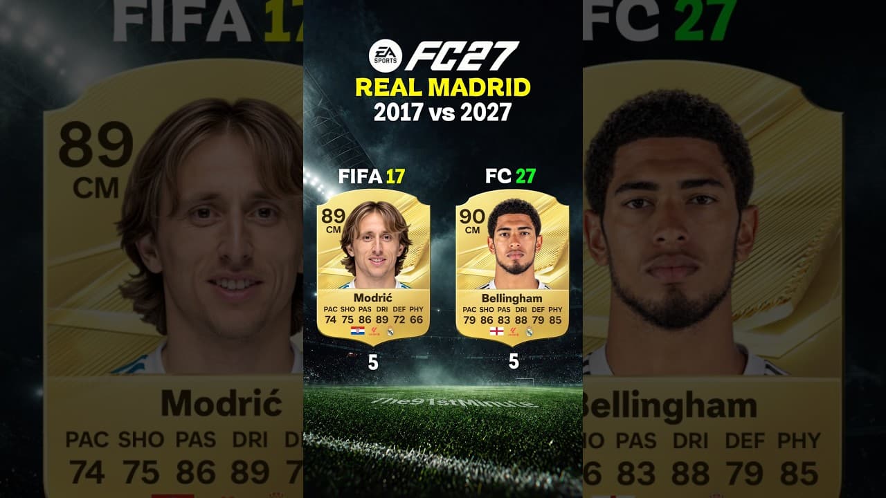 Real Madrid 2017 VS 2027 🤩🔥| FIFA 17 vs FC 27