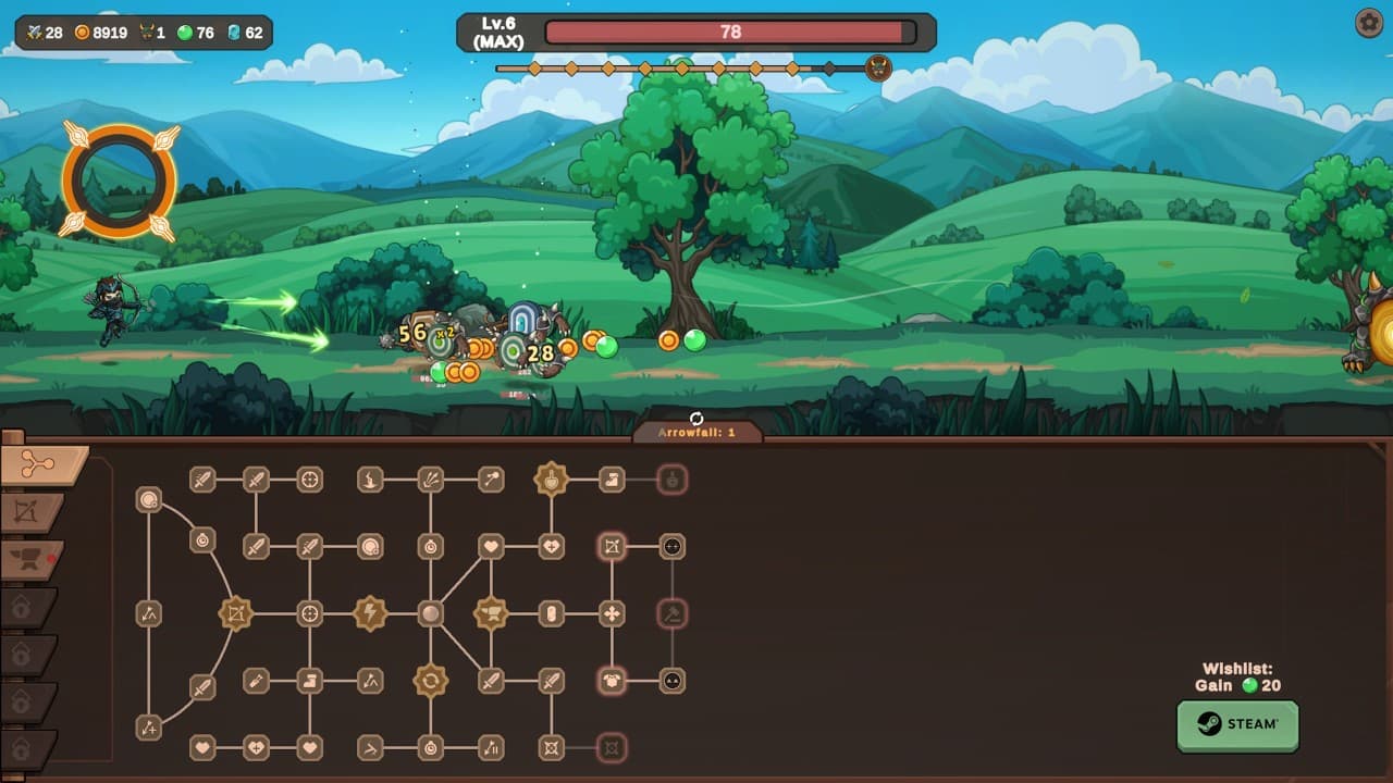 Shoot down waves of targets, collect their loot, and grow stronger / Zad Archery