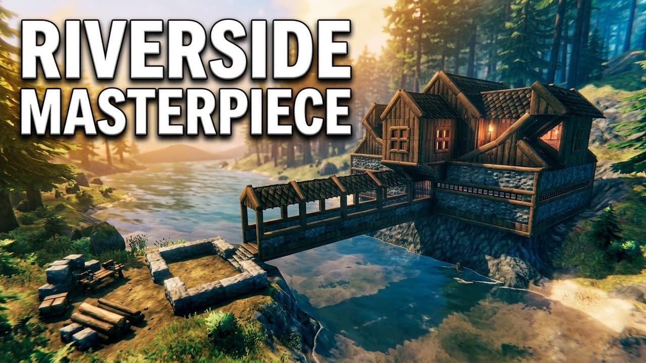 Let's Build a House with a Bridge by the River! | VALHEIM