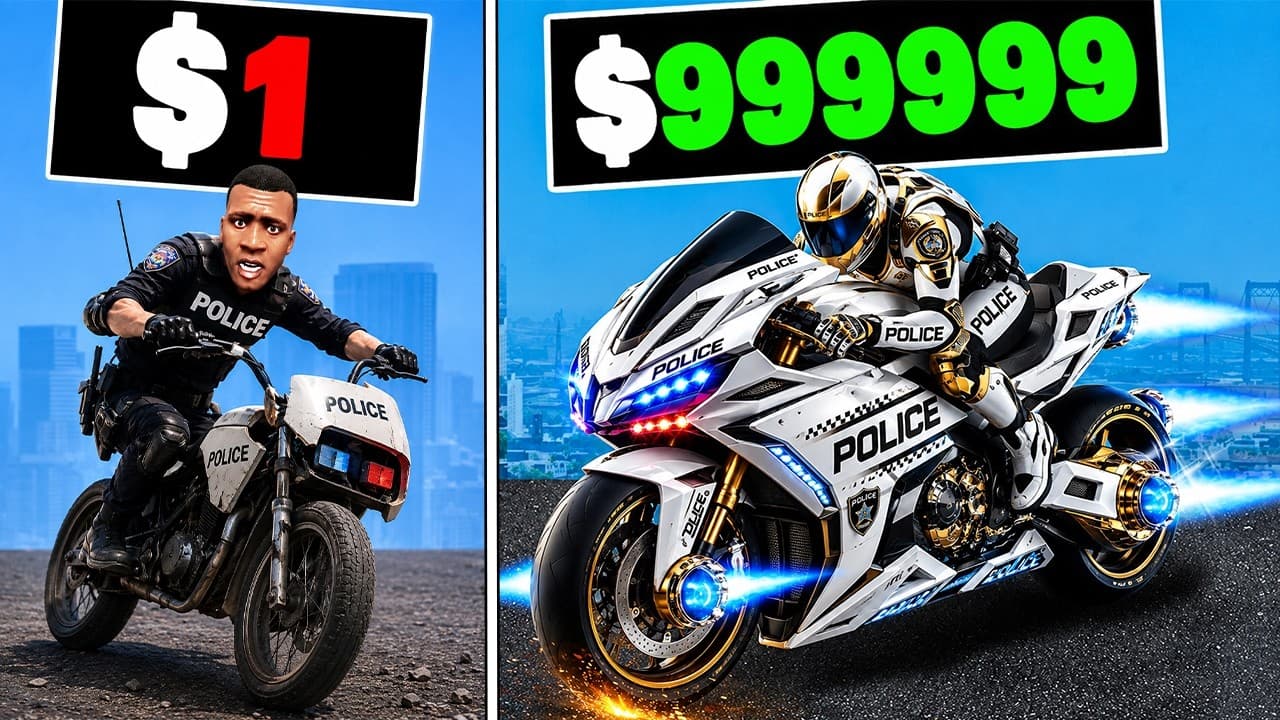 $1 to $1,000,000 POLICE BIKE in GTA 5