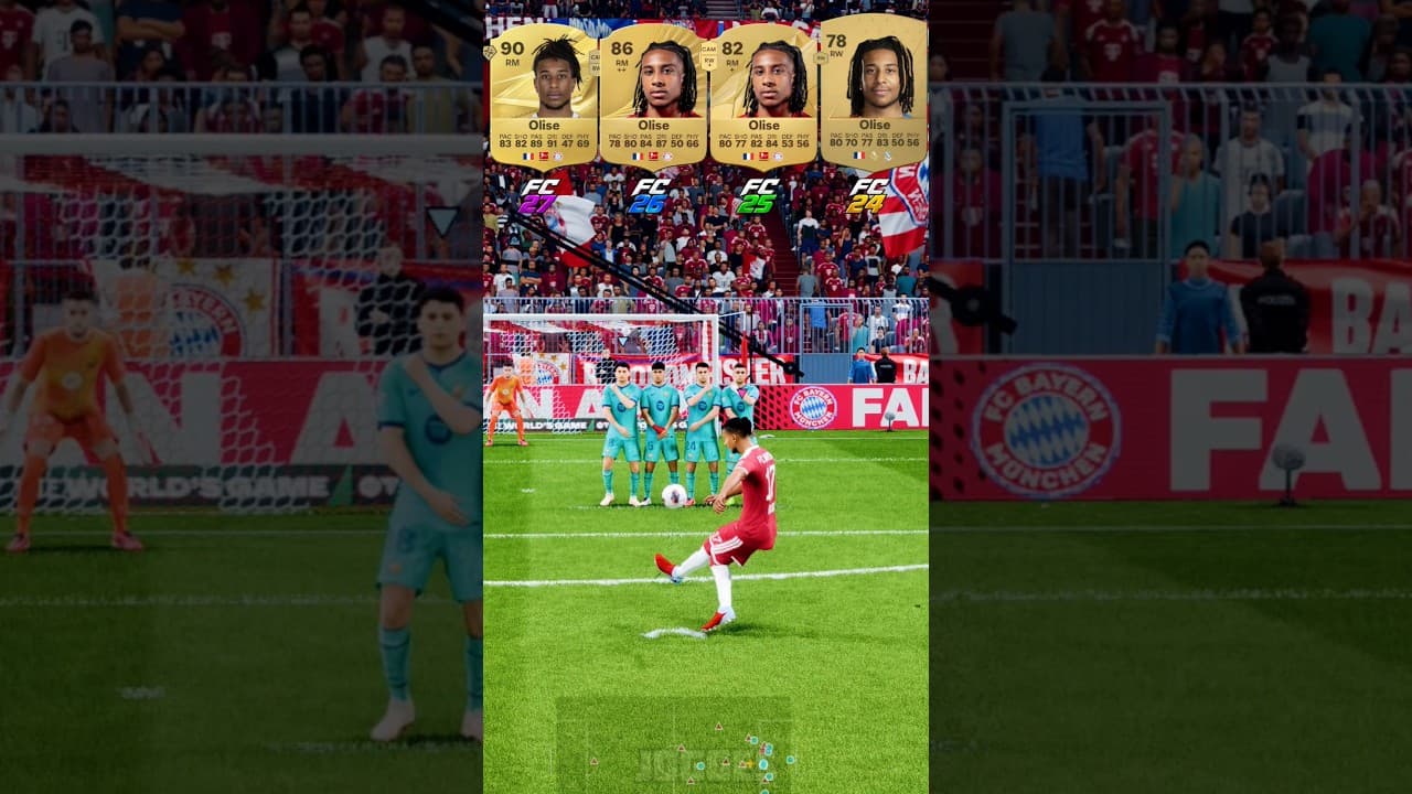 FC 27 - FC 24 Michael Olise Free Kick Evolution ☠️🔥 #eafc27 #fc27 #shorts