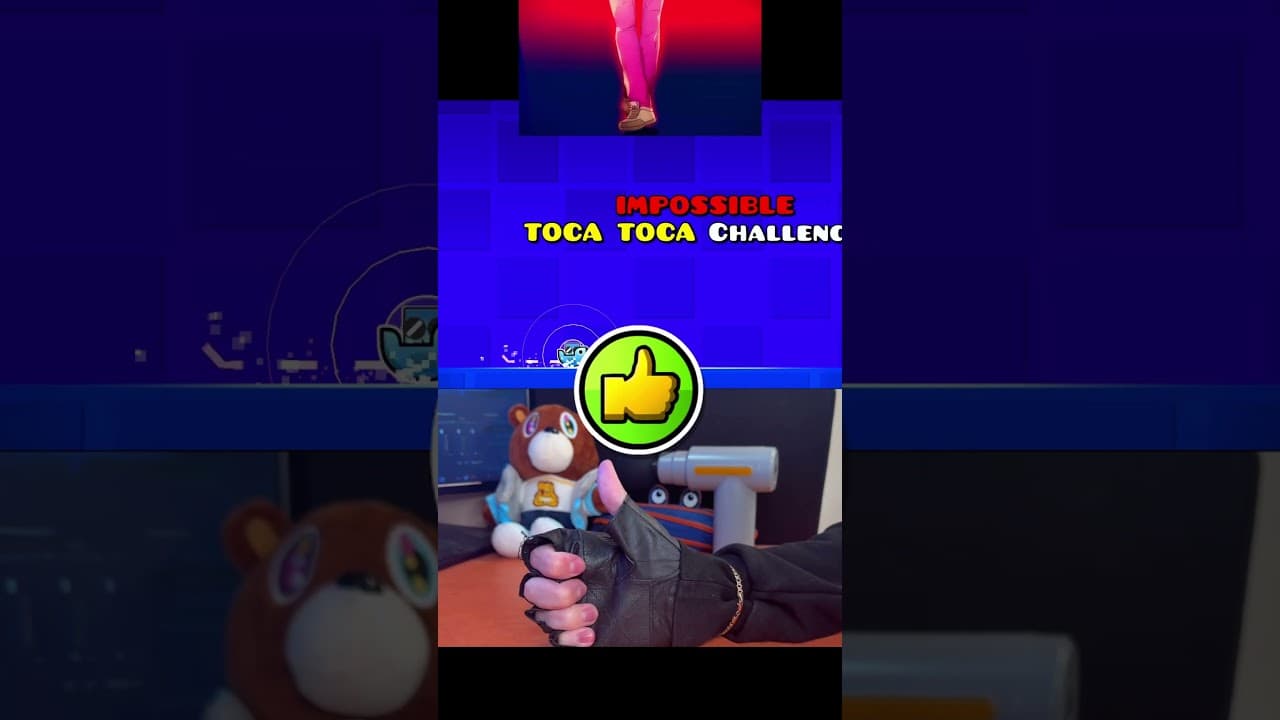 Can I BEAT This IMPOSSIBLE TOCA TOCA UFO SPAM CHALLENGE?🤔 #shorts #geometrydash #gd