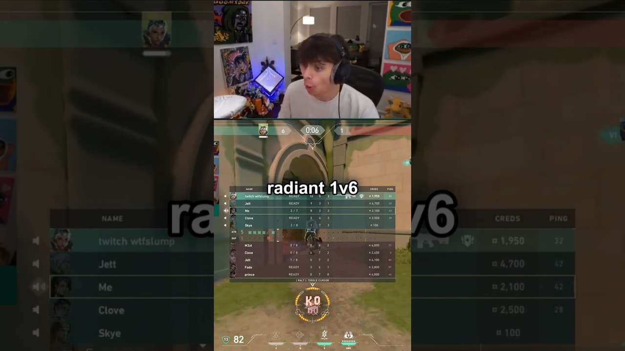 radiant 1v6  #valorant #valorantclips #gaming #waylay #highsens