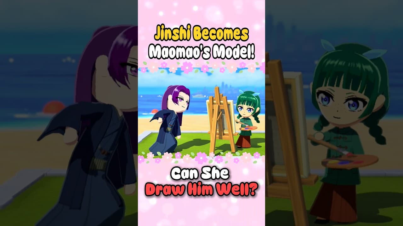 Jinshi Becomes Maomao’s Model ✨ Can She Draw Him Well?  #tomodachilife #theapothecarydiaries #anime