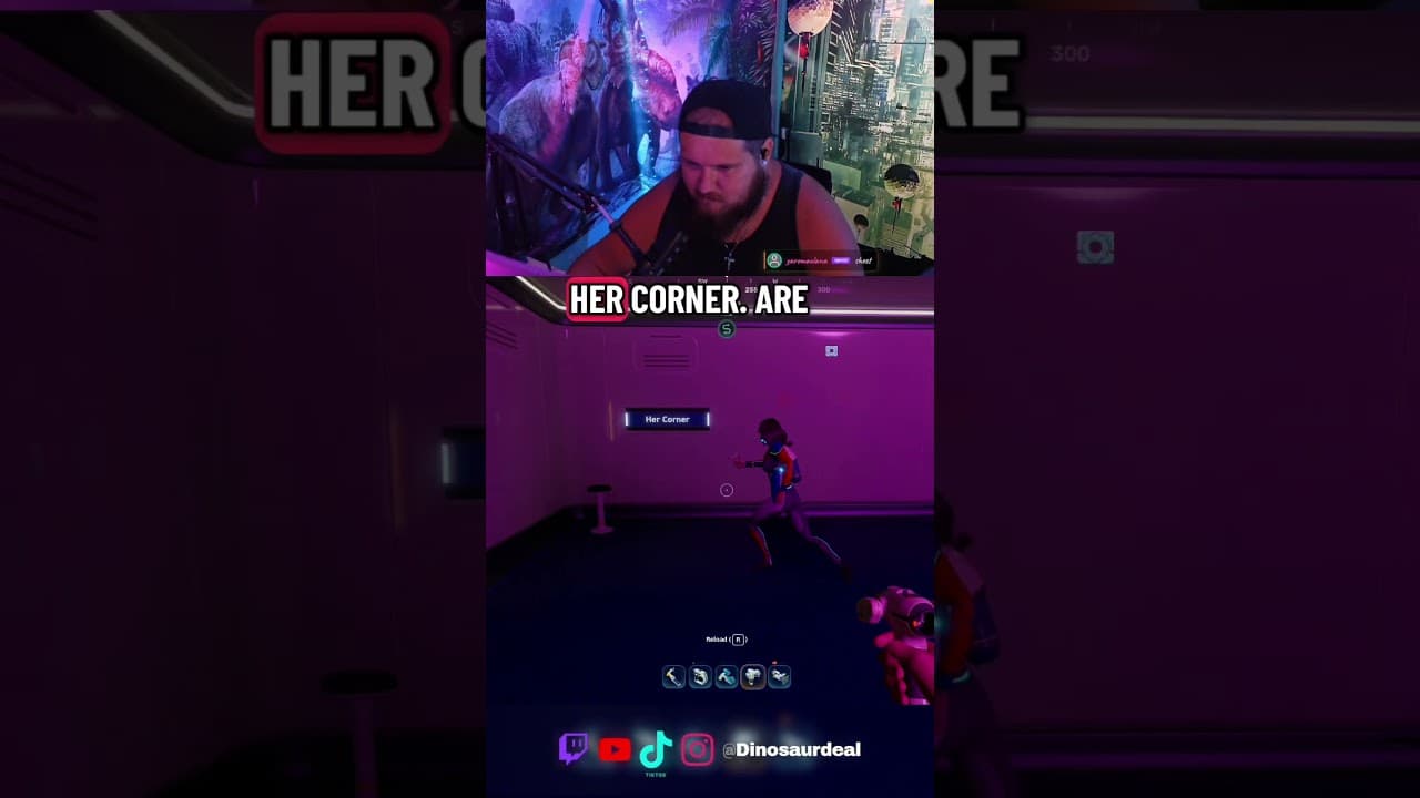 Her Corner 🤣 #streamer #gaming #funny