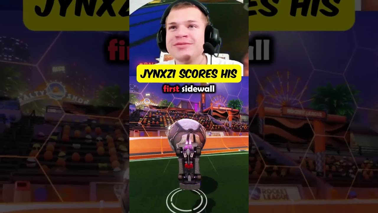 Jynxzi scores his FIRST sidewall! 👶 #rocketleague #jynxzi #viral #funny #shorts #trending #fails #rl
