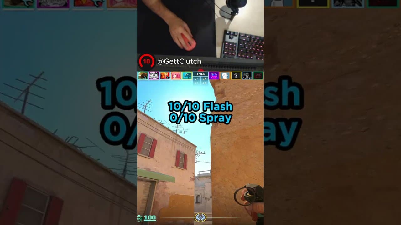 Copy the Flash... Not the Spray🤦‍♂️#cs2 #csgo #counterstrike #cs2clips #facebook