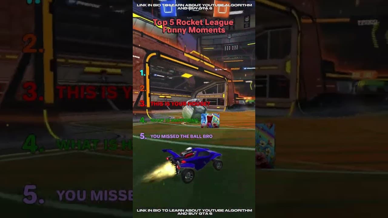 TOP 5 ROCKET LEAGUE FUNNY MOMENTS  ( MY SUPPORT CODE : RANKIVE67) #top5  #funny  #rocketleague