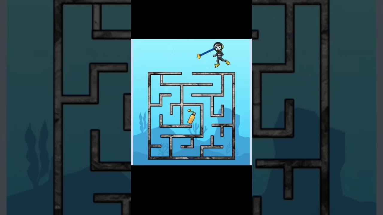 Save The Diver! His Oxygen Is Running Out - Solve This Maze Fast!#shorts