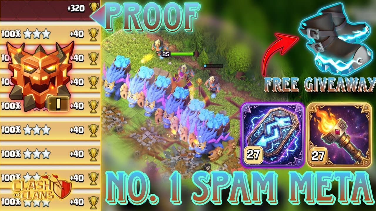 No. 1 Spam Strategy For Ranked Legend League 1. S Yeti+Revenge Deck+Heroic 🔦 Easiest Ground Meta. 👇