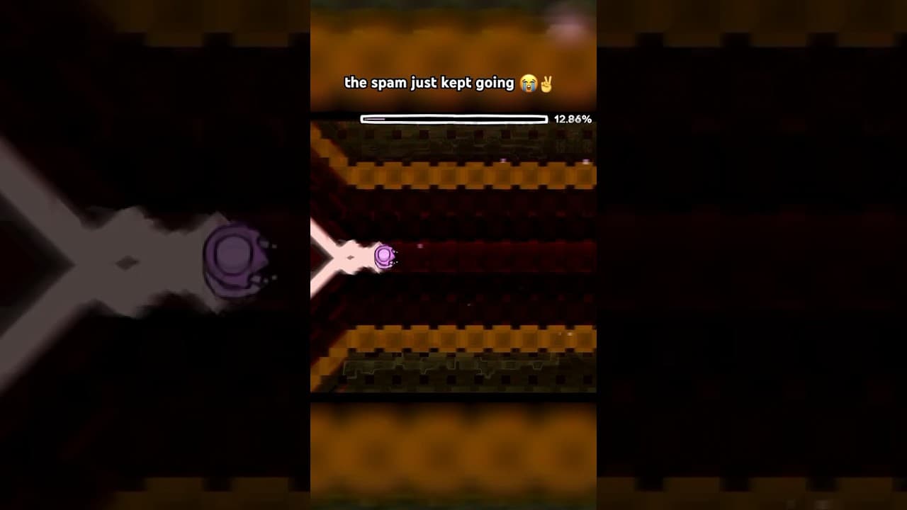 the spam just KEPT on going 😭✌️ #geometrydash #spam