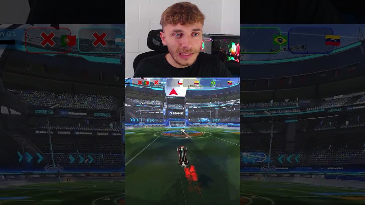 TODOS PAÍSES VS DEFESA IMPOSSÍVEL DE COSTAS NO ROCKET LEAGUE!
