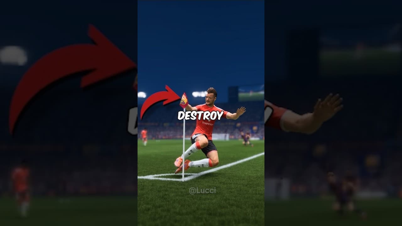 Is It Possible to Destroy the Corner Flag in FC 27? #shorts  #football  #fc27