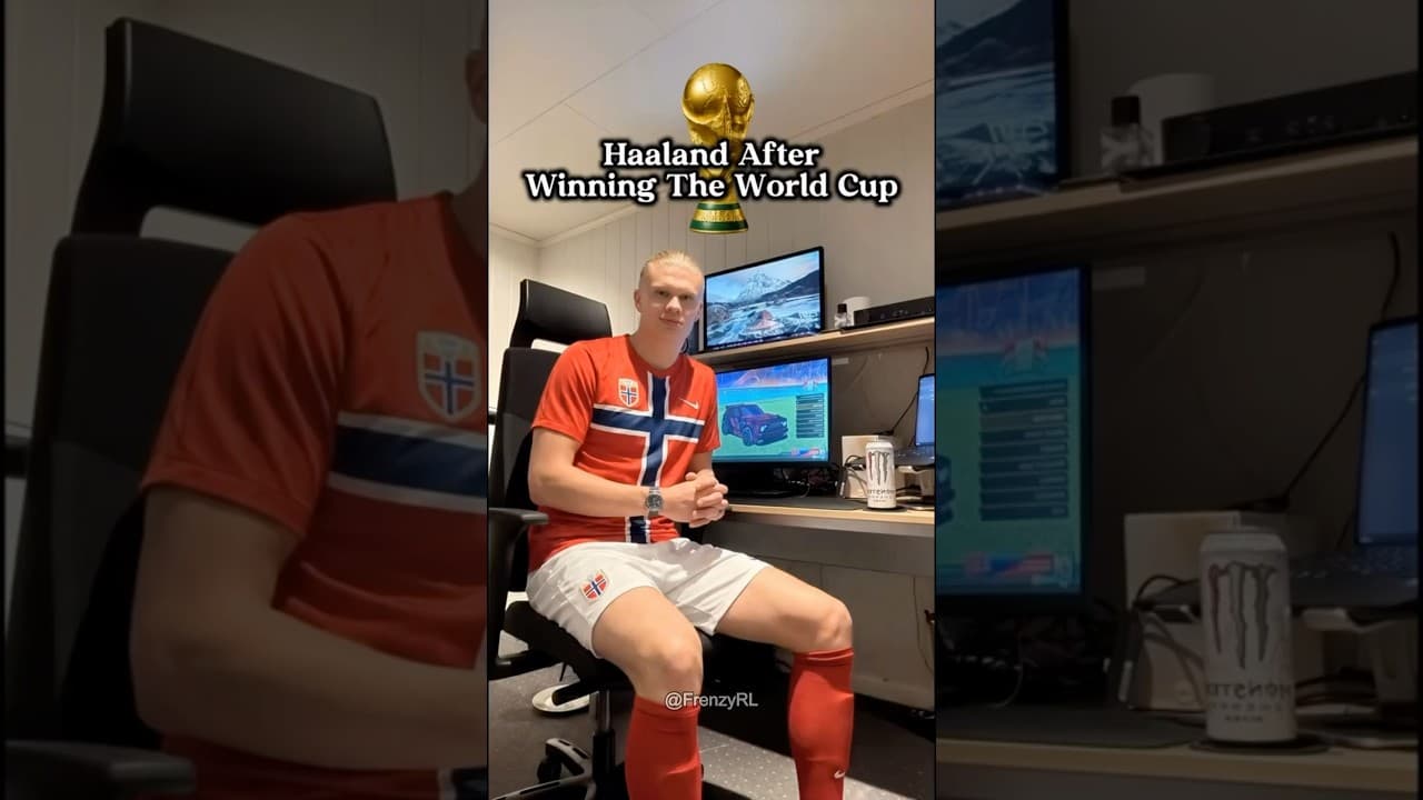 Haaland secretly playing rocket league🗿 #rocketleague #rl #rocketleagueclips #gaming #rlclips #usa