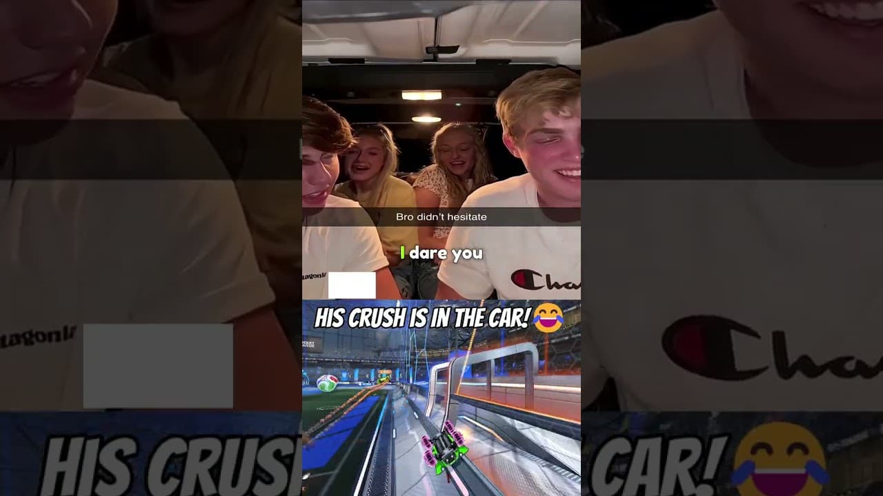 Crush in The CAR😂😂😂#shorts #gaming #funny #rocketleague
