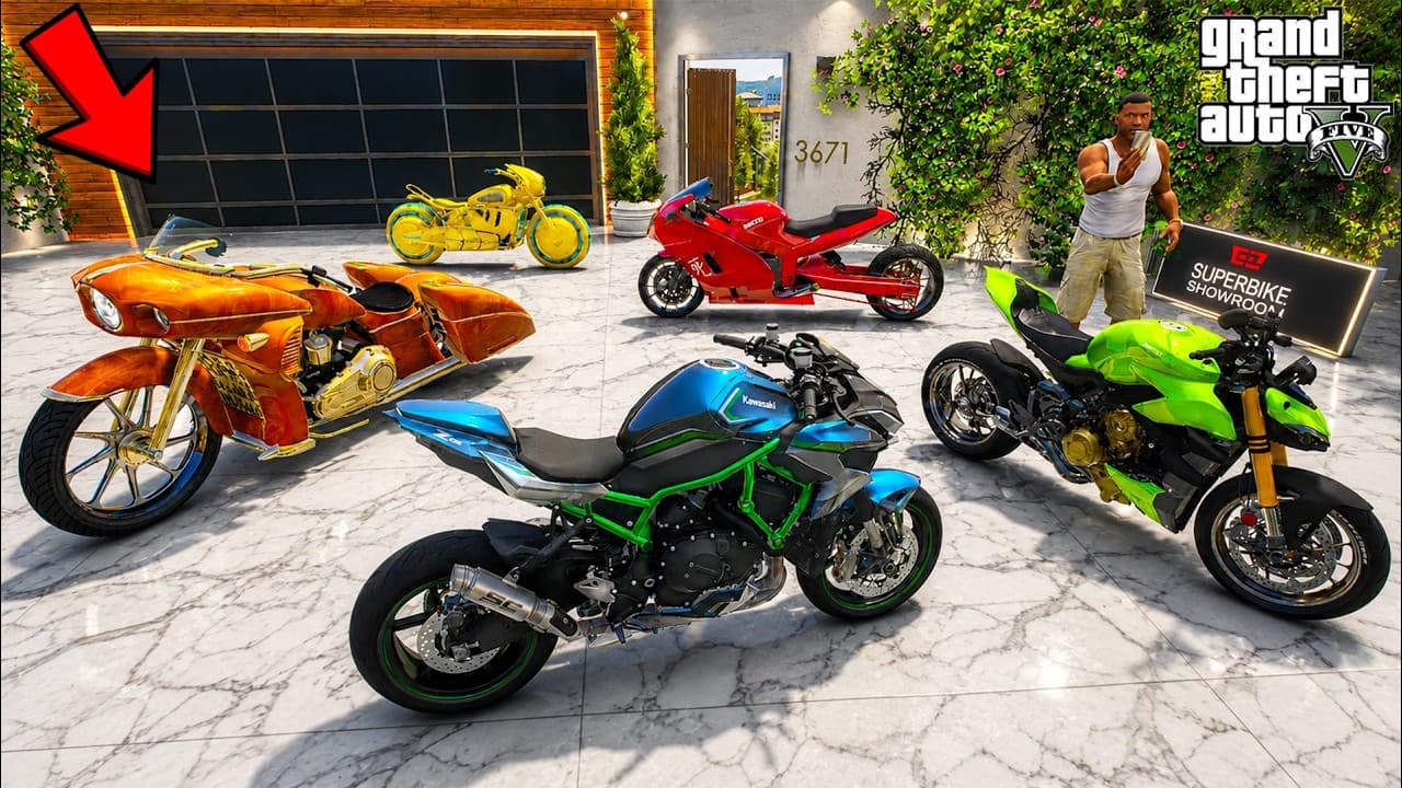 Frankin Opens New Superbike Showroom in GTA 5 | SHINCHAN and CHOP
