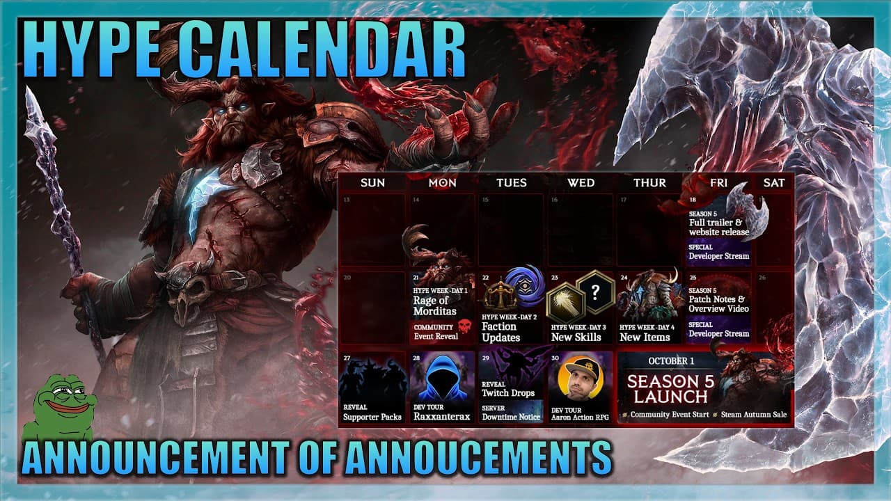 Last Epoch Season 5 News Schedule + Announcements