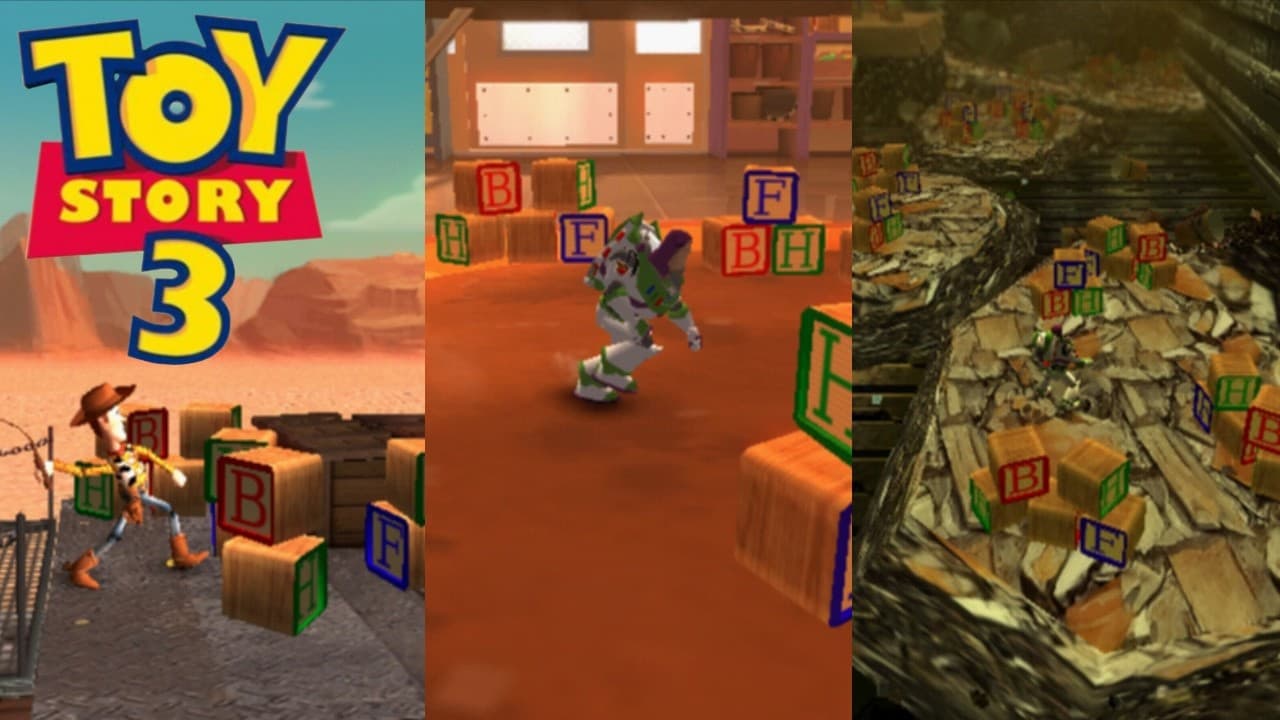 Toy Story 3 (PS2) - Cubes Destruction Missions Only | No Commentary