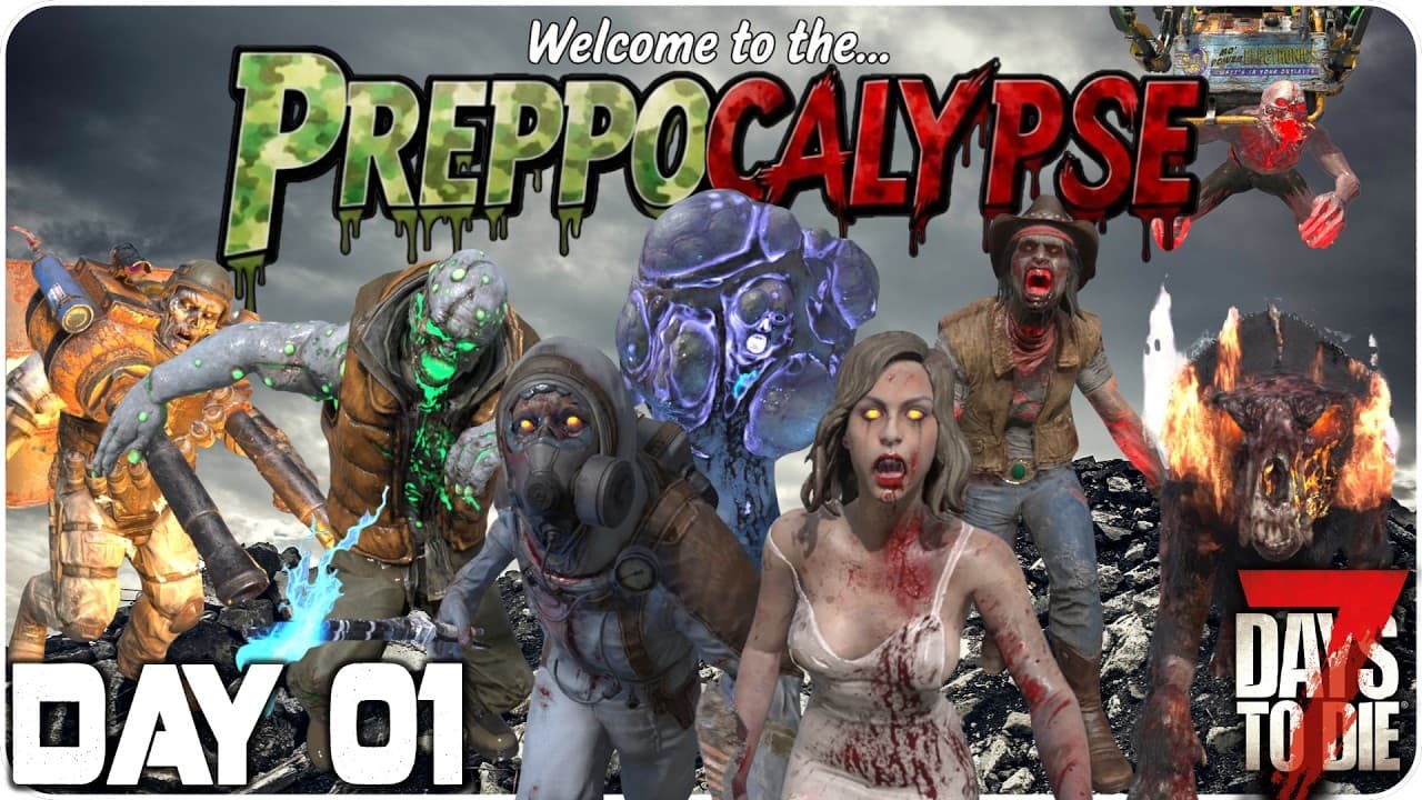 Starting over from day 1! UPPING THE DIFFICULTY! 7 Days to die V3.1 Preppocalypse LIVE