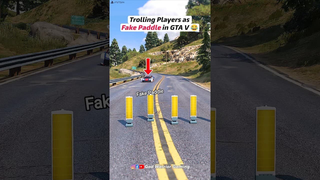 Trolling Players as a Fake Paddle in GTA V 💀😂 #gtaviral #gtaonline #gta5online #gtacars #gta5