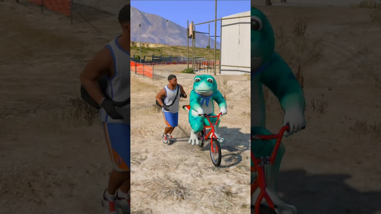 GTA V Franklin Lost His Bike to Frog 😭 | Then Frog Surprised Him #gta5