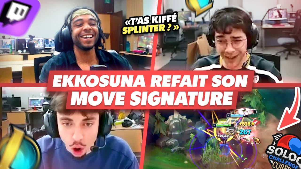 EKKOSUNA FAIT SON MOVE SIGNATURE A SPLINTER - Best Of LoL #1411 Réactions