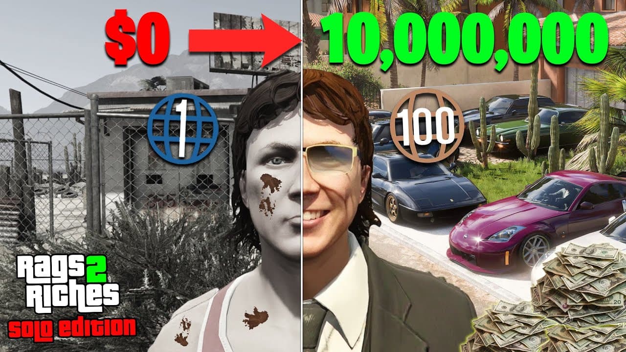 GTA 5 Online - How To Become Rich in 1 Day (From Level 1)
