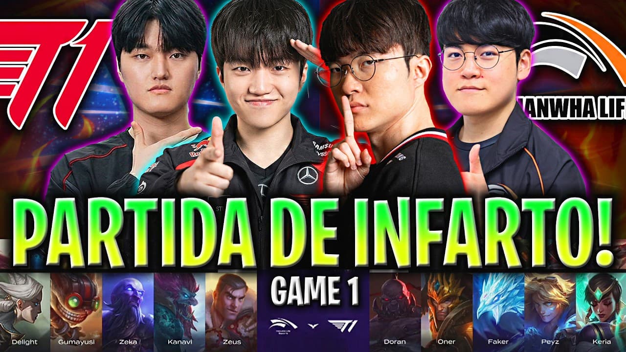 FAKER vs GUMA y ZEUS! 😱PARTIDA DE INFARTO!🔥 | T1 vs HLE Game 1 LCK ROAD TO MSI 2026 en ESPAÑOL