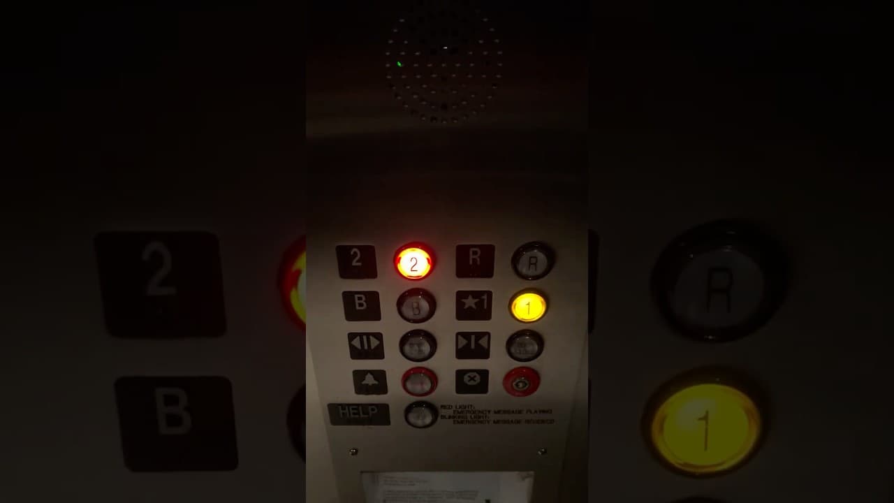 The “2” button brights up when you press the light up button if pressing other floors