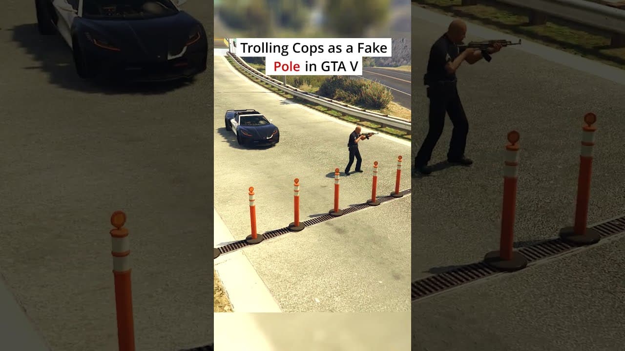 Trolling Cops as a Fake Pole in GTA V #pcgaming #gameplay #gta
