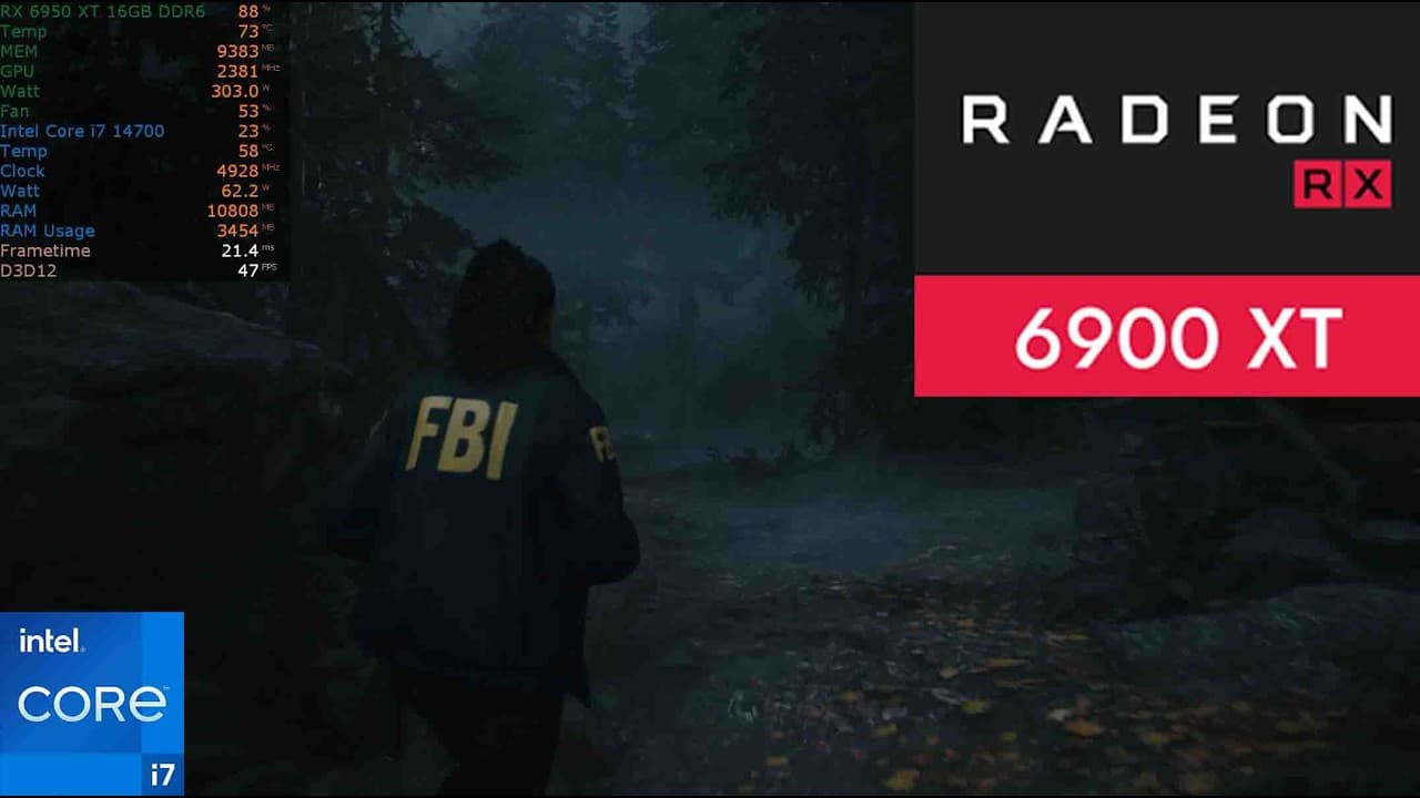 RX 6950 XT Alan Wake 2 1440P Ultra Settings